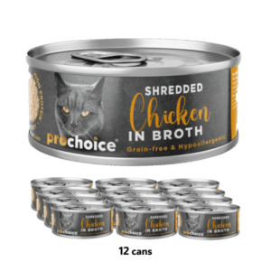 Prochoice Shredded Chicken in Broth Cat Wet Food - 12 x 70g