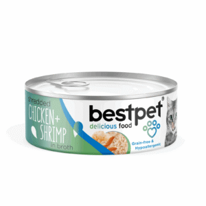 BESTPET Shredded Cat Chicken & Shrimp in Broth 70g