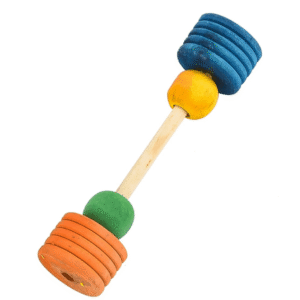Barbell with Wooden Tyre Toy