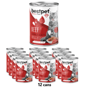 BestPet Cat Wet Food with Beef in Gravy - 400g x 12 Cans