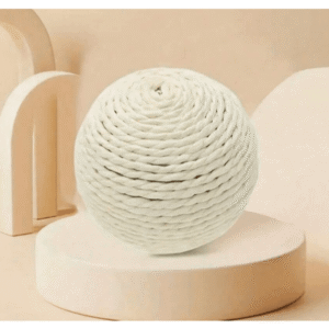 Cat Scratching Ball Toy – Interactive & Stress Relief - White