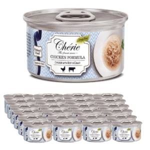 Cherie Chicken with Beef Entr?es in Gravy Cat Wet Food - 80g x 24 Cans