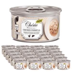 Cherie Chicken with Chicken Liver Entr?es in Gravy Cat Wet Food - 80g x 24 Cans