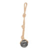 Dog Tennis Ball Rope Toy Single Grey