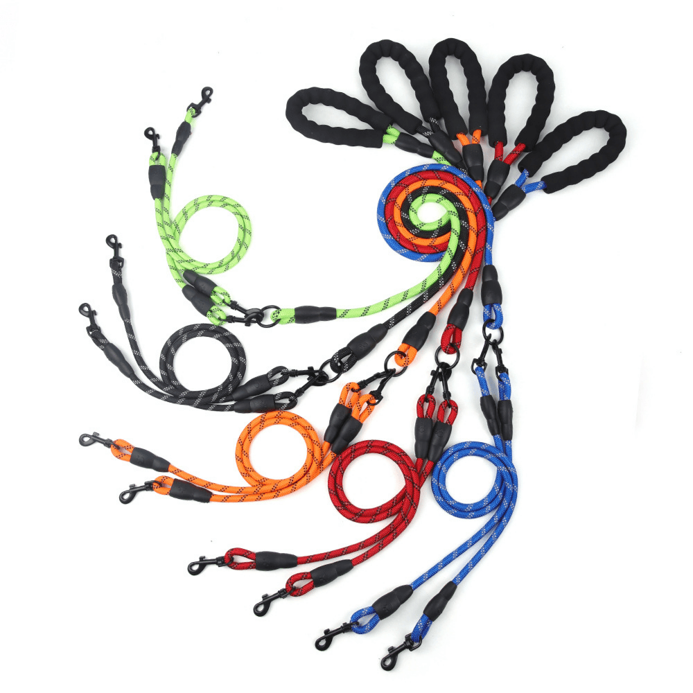 Dual Length Reflective Dog Leash Set
