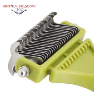 Dual-Sided Pet Dematting Tool ? Grooming Comb for Shedding & Tangles for Dogs and Cats