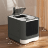 Enclosed Cat Litter Box with Top Entrance Pull Out Door and Scoop for Easy Cleaning