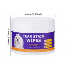 Gjyc Pet Eye Wipes For Dogs & Cats – Tear Stain & Eye Discharge Remover With Coconut Oil – 100pcs