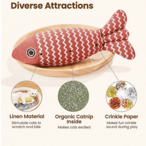 Interactive Catnip Fish Toy for Cats - Soft Chewable Fish