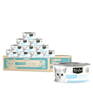 Kit Cat Kitten Chicken Flakes with Aspic Wet Food - 80g x 24 Cans