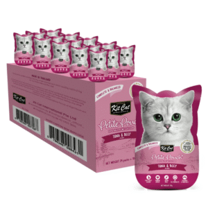 Kit Cat Petite Pouch Cat Wet Food - Tuna & Beef - 70g x 24 Pouches