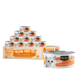 Kit Cat Tuna & Salmon Gravy Canned Cat Wet Food - 24 Cans