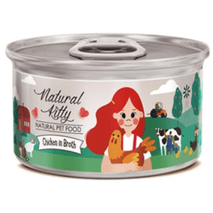Natural Kitty CHICKEN IN BROTH 80 G can