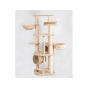 Beige Cat Tree and Scratcher (120x64x181 cm)