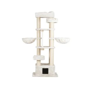 Fancy White Cat Tree and Scratcher (80x60x203 cm)