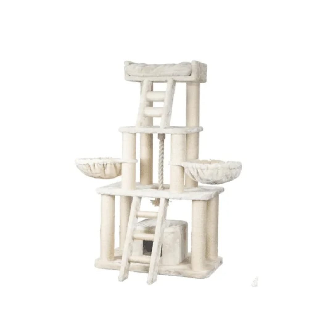 Ultra-Premium Beige Cat Tree and Scratcher (100x60x176 cm)