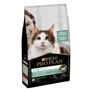 PRO PLAN LiveClear Sterilised Adult, Allergen Reducing Dry Cat Food with Turkey 1.4 KG