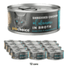 ProChoice Deluxe Shredded Chicken Calamari in Broth Cat Wet Food 12 Cans