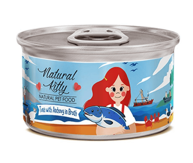 Natural Kitty Tuna With Anchovy In Broth 80g - Cat Wet Food