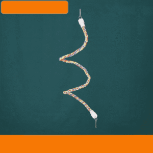 Flexible Rope Perch Bird Toy - Colorful Hanging Spiral 100cm