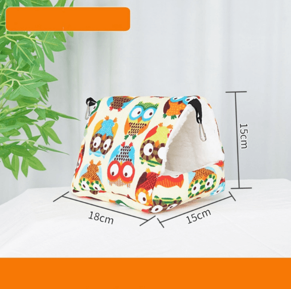 Large Hanging Bird Nest - Plush Bird Toy Bed Hut (18x15x15cm)