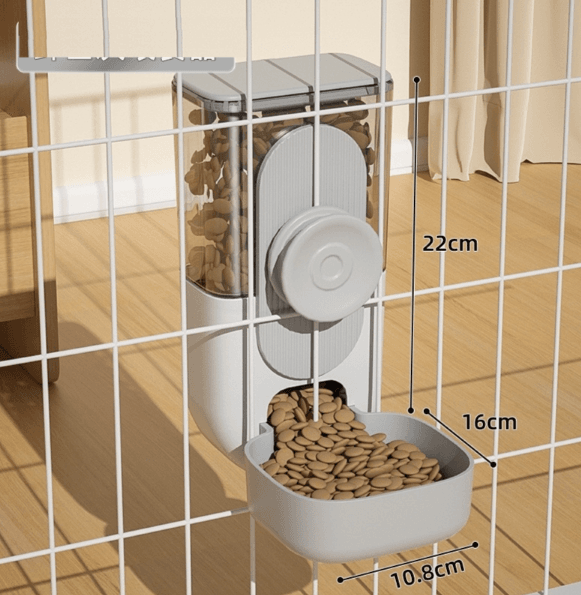 Wall-Mounted Pet Food Dispenser - Automatic Dry Food Feeder for Cats & Dogs (22cm)