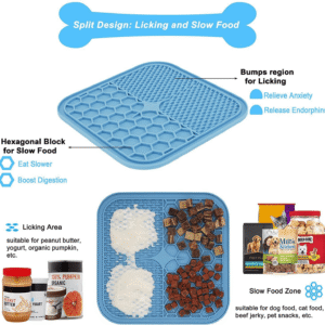 Silicone Slow Feeder Licking Mat for Dogs and Cats
