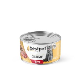 BestPet Gurme Adult Cat Beef in Jelly with Taurine ? Premium Cat Wet Food (85g)