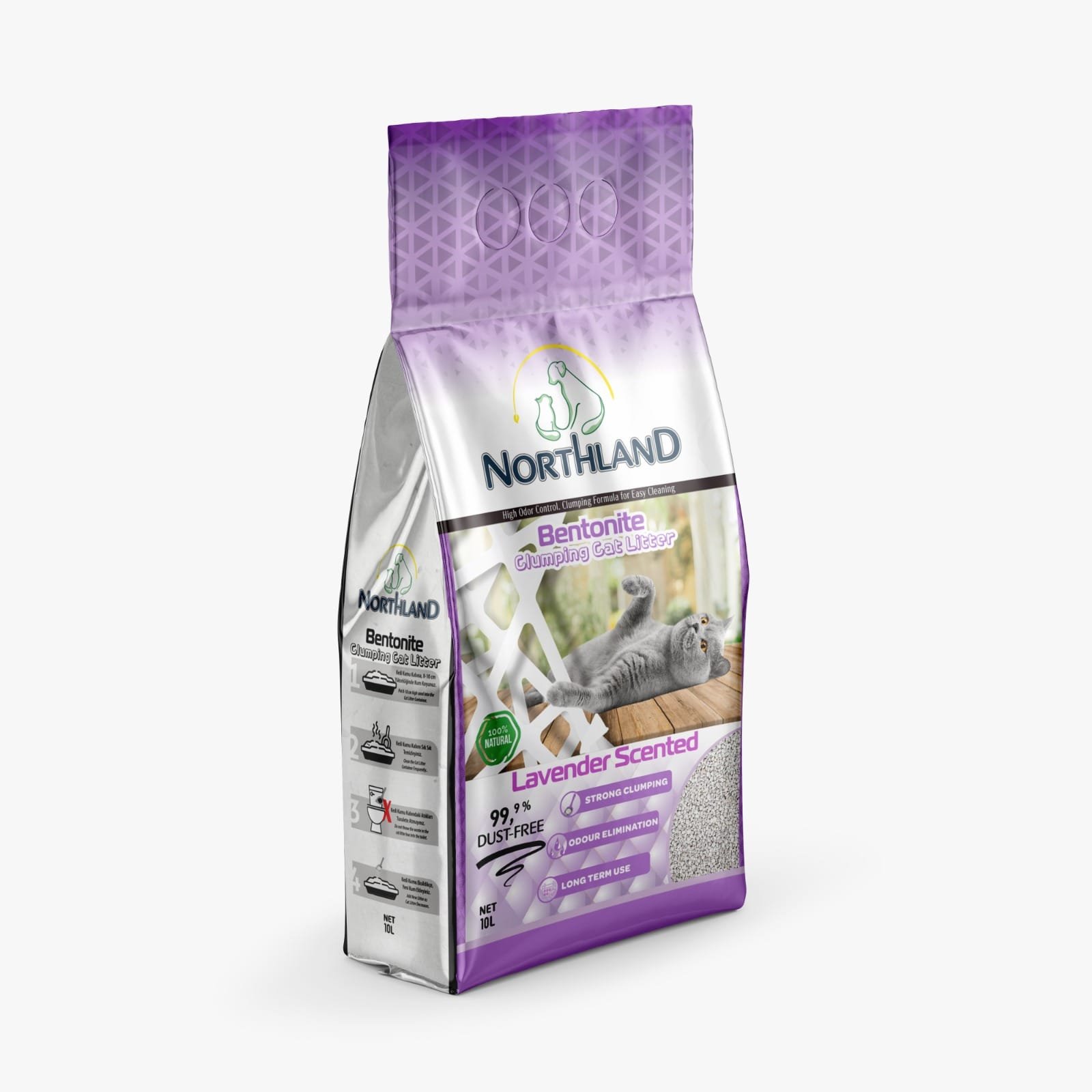 Northland Lavender Scented Clumping Bentonite Cat Litter ? 10L