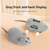 Wind Up Mouse Cat Teaser Toy Feather Tail