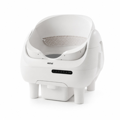 PetJC XXL Self-Cleaning Cat Litter Box with App Control - White