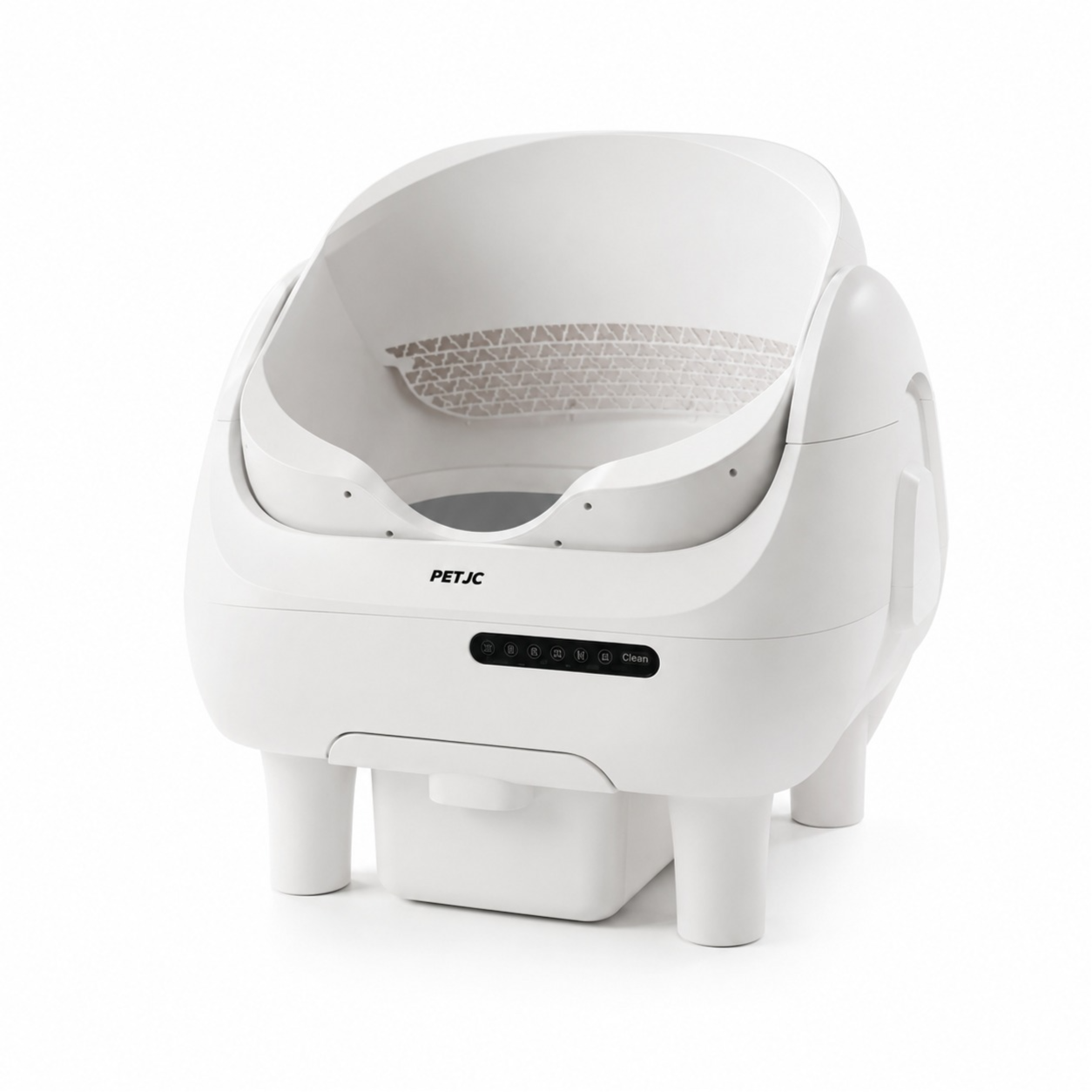 PetJC XXL Self-Cleaning Cat Litter Box with App Control - White