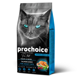 ProChoice Pro 34 Hypoallergenic Adult Dry Cat Food with Salmon 15 kg