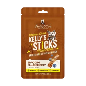 Kelly & Co’s Dog Freeze-Dried Sticks BACON BLUEBERRY Flavor – 50g