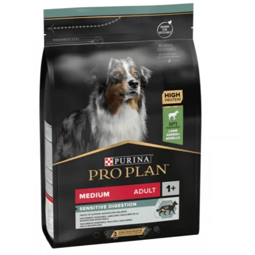 PRO PLAN Sensitive Digestion Medium Adult Dry Dog Food with Lamb – 3 KG