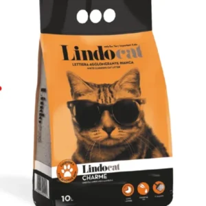 Lindocat White Bentonite Cat Litter with Amber Fragrance 10 L