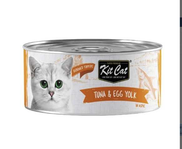 Kit Cat Deboned Tuna & Egg Yolk Toppers Wet Cat Food – 80g