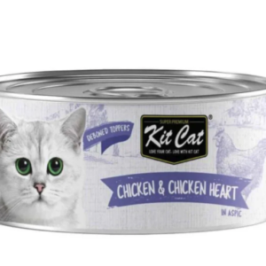 Kit Cat Deboned Chicken & Chicken Heart Toppers Wet Cat Food – 80g