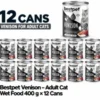 BestPet Cat Venison Chunks in Gravy Wet Cat Food – 400 g x 12 cans
