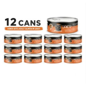 ProChoice Doner Bites Adult Salmon in Gravy Wet Cat Food 12 × 70 g Cans
